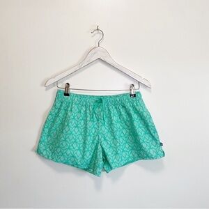 LAUREN JAMES Green Patterned Shorts! Womens Small